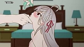 guy slaps sister’s ass and slips finger in pussy for revenge hentai parody