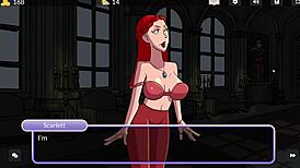 Oral sex and anal in anime brothel gameplay