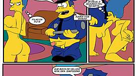 História Em Quadrinho Pornô - Simpsons Cartoon Paródia Sexo Policial! 😂