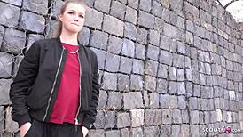 German Scout: Blonde 18-Year-Old Olivia Sparkle Picked Up for Rough Fuck