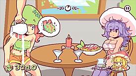 Futanari Chef Takes Huge Cock In Ass. Game Ep 5 Explodes With Cumshot.