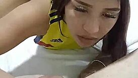 My wife’s at work so I got the busty neighbor over, damn US action!