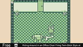 Riding Office Chair While Firing Twin-Stick in Erotic Game