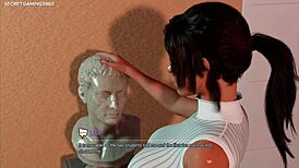 Busty Slut Lara Croft Sucks Huge BBC at Glory Hole