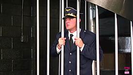 Brunette Babe's Mouth Filled with Cum After Riding