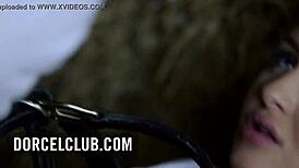 blonde learns seduction lesson at stud farm, riding big cocks.