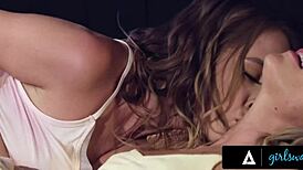 Girlsway - Pretty Brunettes’ Soft Massage Turns Into First Time Lesbian Passion