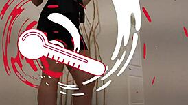 Eliza Rae turns into a stripper for one lucky viewer in a teasing cfnm scene