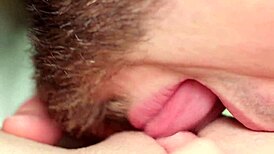 watch this close-up of pussy licking and fingering leading to a loud real orgasm?