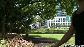 Big Chonga Tits Exposed Intensely in Public Outdoor Setting