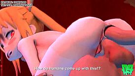 maid dragon tohru in 3d cartoon hentai sex for cash with monster