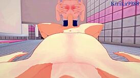 kaguya and chika with old man in intense 3p 😍