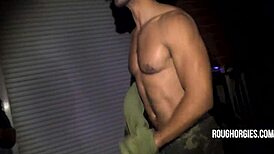 Gay Foursome Explodes with Cum for All in Wild Action