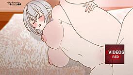 alya sucks every drop from speed condom in russian hentai parody cartoon