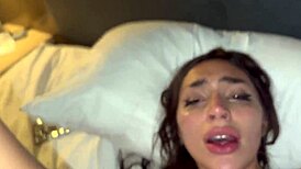 Sisi Rose takes rough hardcore anal with spit and cum in hotel.