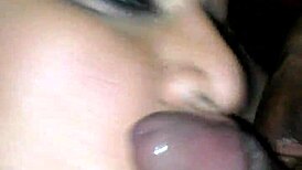 Intense blowjob sucking cock in hardcore scene