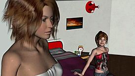 3d anal animation brings bedroom erotica with cum finish