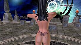 Look at this animated 3D cartoon porn! Indian bhabhi striking sexy poses in various positions!