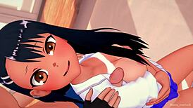 Nagatoro Puts On Old Uniform To Play With Huge Uncensored Cock!