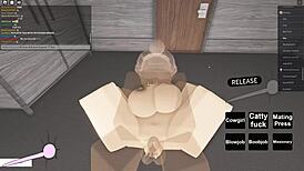 Riding big black cock in roblox porn 😏