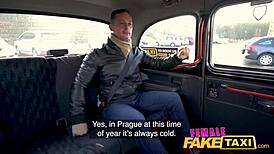 Female Fake Taxi Driver Sofia Lee Bangs French Guy Hard in Backseat