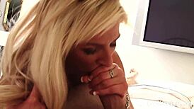 Teacher can't resist as a student slips a hard boner into her mouth during a steamy homemade session