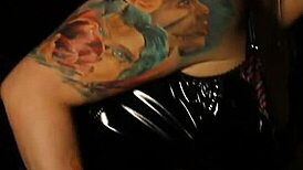 British BBW Mistress Tina Snua Smokes in PVC