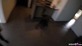 German Teen - Skinny Blonde Banged Hard After McFit Workout!