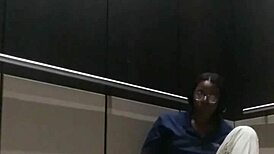 i watched this ebony big ass fingering to orgasm in public elevator