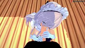 Belfast says, Come for lunch and fuck me in Azur Lane POV