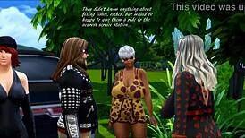 Sims 4 Ruby and Doris meet the roadfuckers