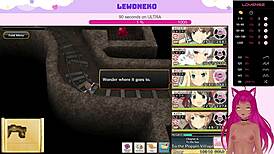 vtuber lewdneko plays evenicle with huge tits exposed