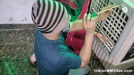 Indian wife bent over electrician