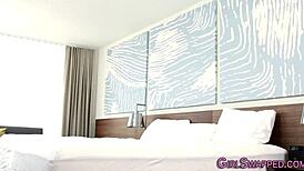 Teen Lesbians Tribbing In Bikinis On The Beach