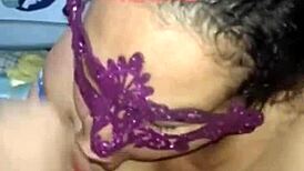 Watch this mature BBW puta jerking and milking cock in lingerie