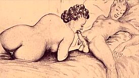 Classic Vintage Erotic Anime Illustration