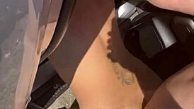 Streetwalker didn't notice I came inside her during raw public action