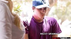 Milf Stepmom Spanks And Blows Step Son!