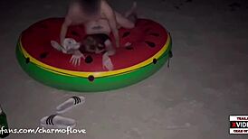 สาวสวยชาวไทยเซ็กซ์บนชายหาด at FULL MOON PARTY