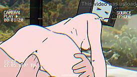 TV Woman and Cameraman Sex Animation