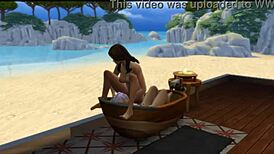 Yo, Seraphina hooks up with the neighbor in Sims 4! 😜