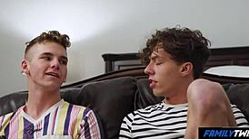 Familytwink makes a promise to not expose his gay stepbrother