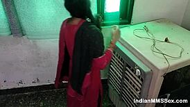 Indian wife bent over electrician