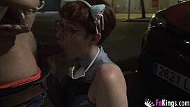 Hey busty teen Meraki, wanna give more free public blowjobs on the street today?