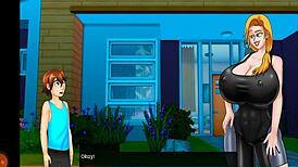 Adorable Milf with Big Tits in Hentai Action