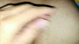 Tight dripping pussy gets filled with cum in close-up bent over scene