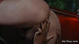 Balls Deep Bareback Interracial Gay Sex In Restaurant