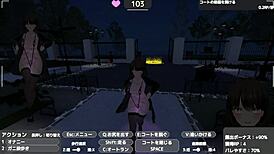 Sereka Exposes Under Naked Coat Outdoors