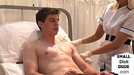 CFNM Nurse Femdoms Tug Pathetic Small Dick in Hospital Group