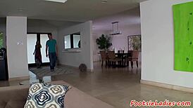 European asian babe enjoys footjob and gets bent over in doggystyle amateurs fetish